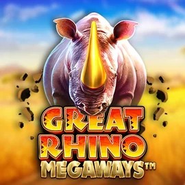 Great Rhino Megaways slot logo by Pragmatic Play at Kiekka Casino